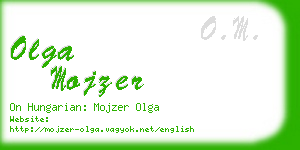 olga mojzer business card